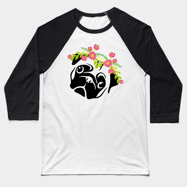 My Cute Pug Baseball T-Shirt by Pet & Nature Lovers